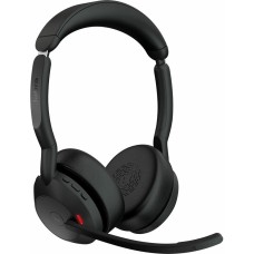 JABRA Гарнитура Evolve2 55 Link380a MS, для компьютера, накладные, Bluetooth, черный [25599-999-999]