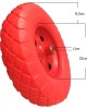 Колесо LWI Колесо PU 4.80/4.00х80 бескамерное D16(втулка12), арт. LWI39-12ПУ