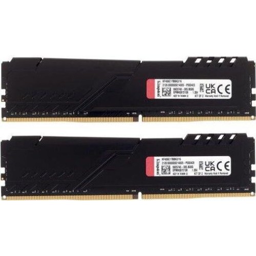 KINGSTON Память DDR4 2x8GB 3600MHz KF436C17BBK2/16 Fury Beast RTL Gaming PC4-28800 CL17 DIMM 288-pin 1.35В kit single rank с радиатором Ret KINGSTON Память DDR4 2x8GB 3600MHz KF436C17BBK2/16 Fury Beast RTL Gaming PC4-28800 CL17 DIMM 288-pin 1.35В kit single rank с радиатором Ret