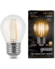 GAUSS Лампа филам. Filament 7Вт цок.:E27 свеча 220B св.свеч.бел.теп. (упак.:10шт) (103802107)