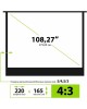 CACTUS Экран WallExpert CS-PSWE-220x165-WT, 220х165 см, 4:3, настенно-потолочный белый
