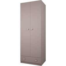 Шкаф POLINI Шкаф двухсекционный Polini kids Simple с 1 ящиком, серый (2кор)
