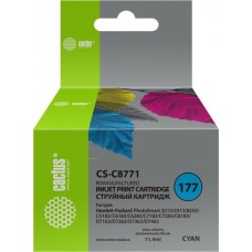 CACTUS Картридж струйный CS-C8771 №177 голубой (11.4мл) для HP PS 3213/3313/8253/C5183/C6183/C6283/C7183/C7283/C8183/D7163/D7263/D7363/D7463