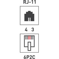 Розетка PROCONNECT (03-0002-4) розетка телефонная 2х6Р-2С (50)