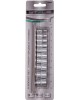 STELS Набор торцевых головок, 1/4, шестигранные, CrV, 10 шт, 4-13 мм 13602