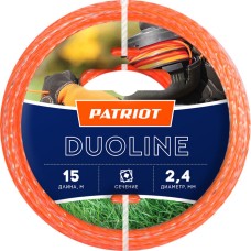 Леска PATRIOT 805401161 D 2,4 мм L 15 м (скрученный квадрат, двухцветная)