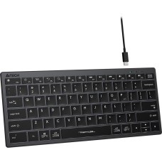 A4TECH Клавиатура Fstyler FX61 серый USB slim LED (FX61 GREY)