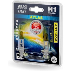 AVS Галогенная лампа /ATLAS ANTI-FOG/желтый H1.24V.70W.блистер 2шт