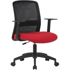Кресло компьютерное CACTUS Кресло CS-MC333-BKRD, на колесиках, сетка/ткань, темно-красный