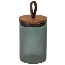 LEONORD Банка для сыпучих продуктов, ALBERO DI MARMO,1000 мл, из цветн стекла с крышкой из мраморного дерева (108284)