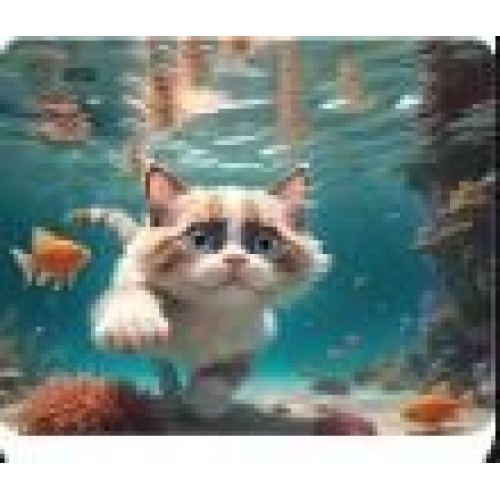 Коврик CACTUS Коврик для мыши Fish Cat рисунок 300x250x3мм (CS-MPC-D15M)
