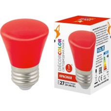 ЭЛЕКТРИКА VOLPE (UL-00005638) LED-D45-1W/RED/E27/FR/С BELL