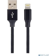Кабель PERFEO (I4317) USB A - Lightning, 2A, черный, 2 м., Light Premium