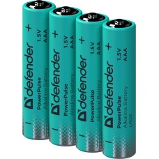 Батарейки DEFENDER (56023) LR03-4BL ААА, блистер, 4 шт.,PowerPulse