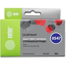 CACTUS Картридж струйный CS-EPT0547 T0547 красный (16.2мл) для Epson Stylus Photo R800/R1800
