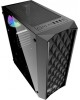 POWERCASE Корпус Diamond Mesh LED, Tempered Glass, 1x 120mm 5-color fan, чёрный, ATX (CMDM-L1)