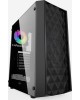 POWERCASE Корпус Diamond Mesh LED, Tempered Glass, 1x 120mm 5-color fan, чёрный, ATX (CMDM-L1)