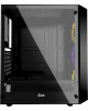 POWERCASE Корпус Diamond Mesh LED, Tempered Glass, 1x 120mm 5-color fan, чёрный, ATX (CMDM-L1)