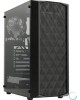 POWERCASE Корпус Diamond Mesh LED, Tempered Glass, 1x 120mm 5-color fan, чёрный, ATX (CMDM-L1)
