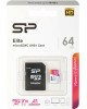 SILICON POWER Флеш карта microSDXC 64GB SP064GBSTXBV1V20SP Elite + adapter