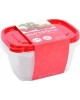 Посуда из пластика OURSSON CP2283S/RD наб. контейнеров прямоуг. 2шт.х1,1л