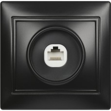 Розетка SMARTBUY (SBE-01b-S1-RJ) Венера, 1-местная, черный