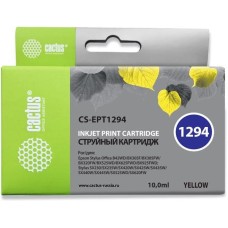 CACTUS Картридж струйный CS-EPT1294 T1294 желтый (10мл) для Epson B42/BX305/BX305F/BX320/BX525/BX625/SX420/SX425/SX525/SX623