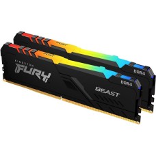 KINGSTON Память DDR4 2x16GB 3200MHz KF432C16BB12AK2/32 Fury Beast RGB RTL Gaming PC4-25600 CL16 DIMM 288-pin 1.35В dual rank с радиатором Ret