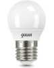 GAUSS Лампа светодиодная 105102310 9.5Вт цок.:E27 шар 220B 6500K св.свеч.бел.хол. (упак.:10шт)
