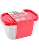 Посуда из пластика OURSSON CP2283S/RD наб. контейнеров прямоуг. 2шт.х1,1л