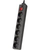 Сетевой фильтр PERFEO (PF_A4674) POWER+ 6 роз 5м черный