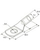 REXANT Наконечник медный луженый ТМЛ 25–6–8 (25мм² - Ø6мм) ГОСТ 7386-80 (в упак. 5 шт.)