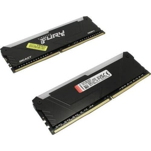 KINGSTON Память DDR4 2x16GB 3200MHz KF432C16BB12AK2/32 Fury Beast RGB RTL Gaming PC4-25600 CL16 DIMM 288-pin 1.35В dual rank с радиатором Ret KINGSTON Память DDR4 2x16GB 3200MHz KF432C16BB12AK2/32 Fury Beast RGB RTL Gaming PC4-25600 CL16 DIMM 288-pin 1.35В dual rank с радиатором Ret