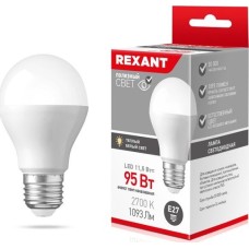 Лампа светодиодная REXANT (604-003) A60 11,5 ВТ E27 1093 ЛМ 2700 K