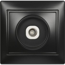 Розетка SMARTBUY (SBE-01b-S1-TV) Венера, 1-местная, черный