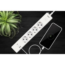 POWERCUBE Сетевой удлинитель PC-6-2M, 1.9м, белый