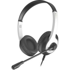A4TECH Гарнитура Fstyler FH100U, для компьютера, накладные, проводные, белый / черный [fh100u (panda)]