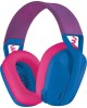 LOGITECH Гарнитура игровая G435, для компьютера и игровых консолей, накладные, Bluetooth/радио, голубой / розовый [981-001065]