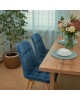 Стул обеденный POLINI Home Verona SD, синий-натуральный (2 кор.)