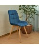 Стул обеденный POLINI Home Verona SD, синий-натуральный (2 кор.)