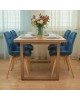 Стул обеденный POLINI Home Verona SD, синий-натуральный (2 кор.)
