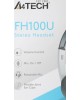 A4TECH Гарнитура Fstyler FH100U, для компьютера, накладные, проводные, белый / черный [fh100u (panda)]
