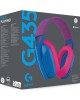 LOGITECH Гарнитура игровая G435, для компьютера и игровых консолей, накладные, Bluetooth/радио, голубой / розовый [981-001065]