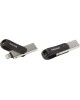 SANDISK Флешка USB iXpand Go 64ГБ, USB3.0, черный и серебристый [sdix60n-064g-gn6nn]