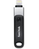 SANDISK Флешка USB iXpand Go 64ГБ, USB3.0, черный и серебристый [sdix60n-064g-gn6nn]