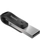 SANDISK Флешка USB iXpand Go 64ГБ, USB3.0, черный и серебристый [sdix60n-064g-gn6nn]