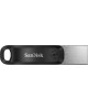 SANDISK Флешка USB iXpand Go 64ГБ, USB3.0, черный и серебристый [sdix60n-064g-gn6nn]
