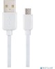 Кабель PERFEO (U4007) USB A вилка - Micro USB вилка, 2.4A, белый, 1 м, Micro ONE