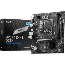 MICROSTAR Материнская плата MSI PRO B760M-E DDR4 / Intel B760 LGA1700 2xDDR4 1xM.2 4xSATA D-SUB HDMI / mATX