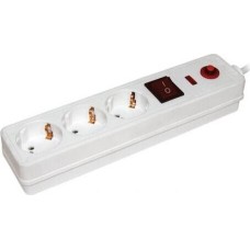 IEK Сетевой фильтр СФ-03К 1.5м (3 розетки) белый (коробка)